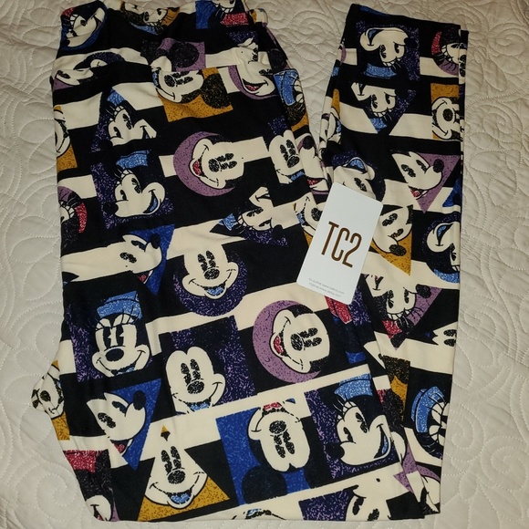 Nwt Tc2 Disney Lularoe Leggings Mickey 